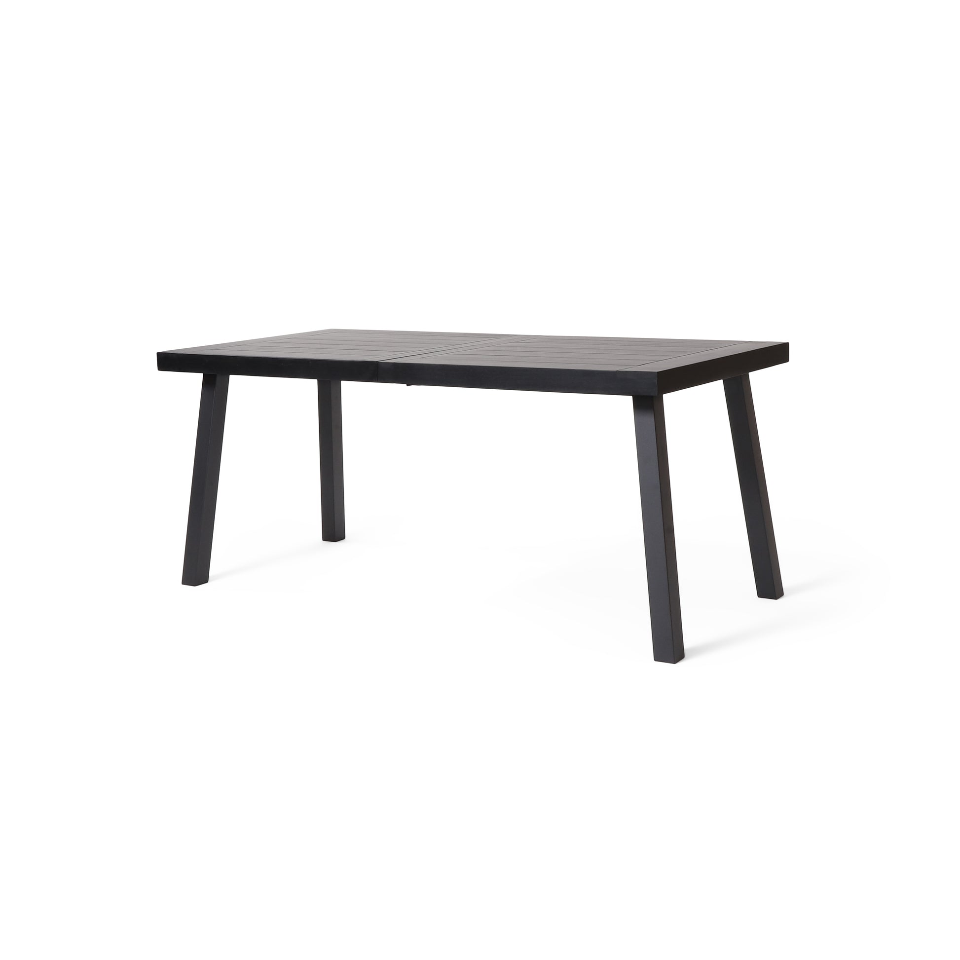 Della Acacia Wood Dining Table,Black Black Acacia Wood