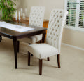 George Hi Back Kd Dining Chair Set Of 2 Natural Pu