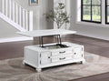 Charlestown Lift Top Coffee Table White White Wood