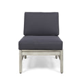 Perla Armless Chair Dark Gray Acacia Wood