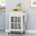 Kitchen Cart White Wood