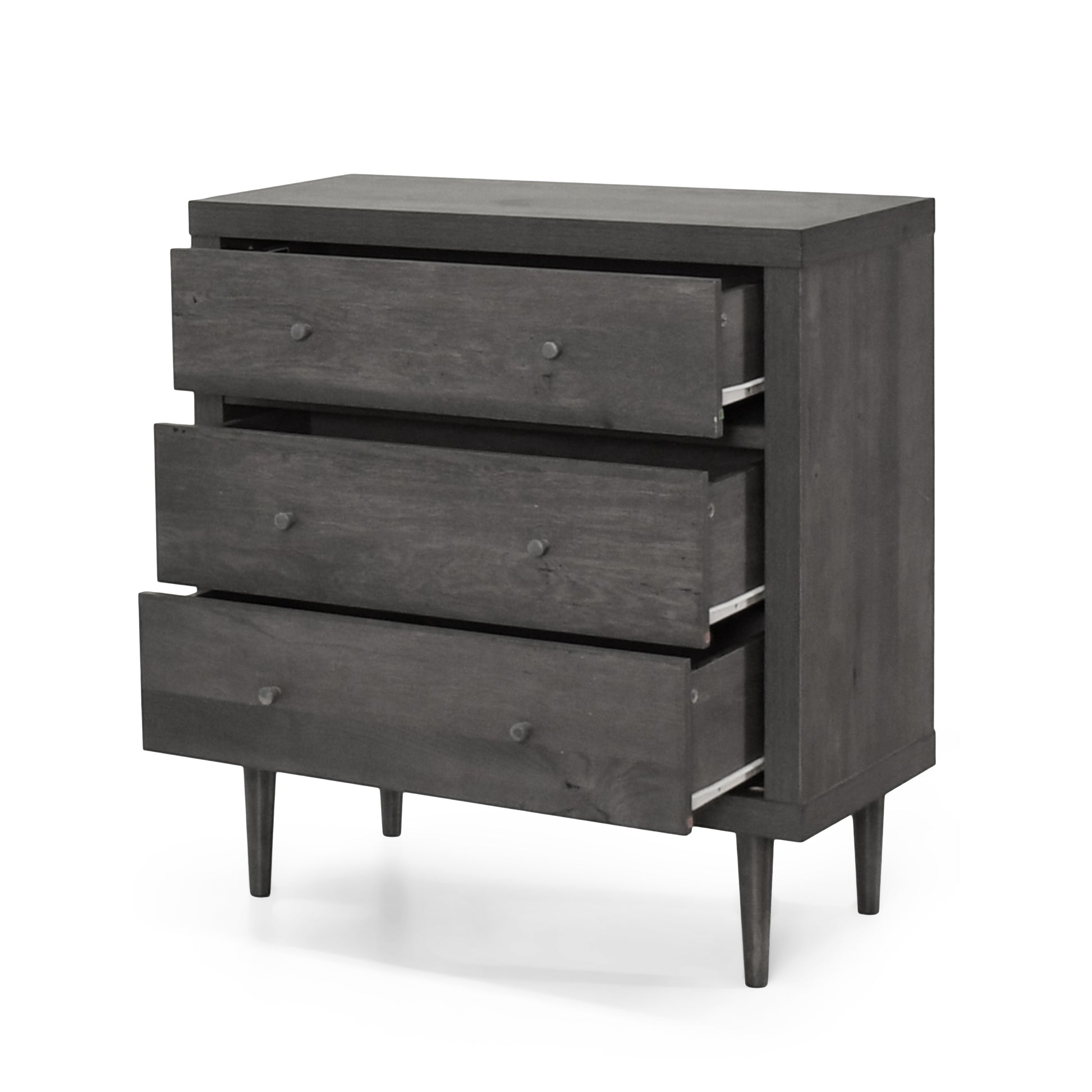 Nordic 3 Drawer Chest Grey Mdf