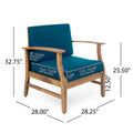 Perla Club Chair Blue Acacia Wood