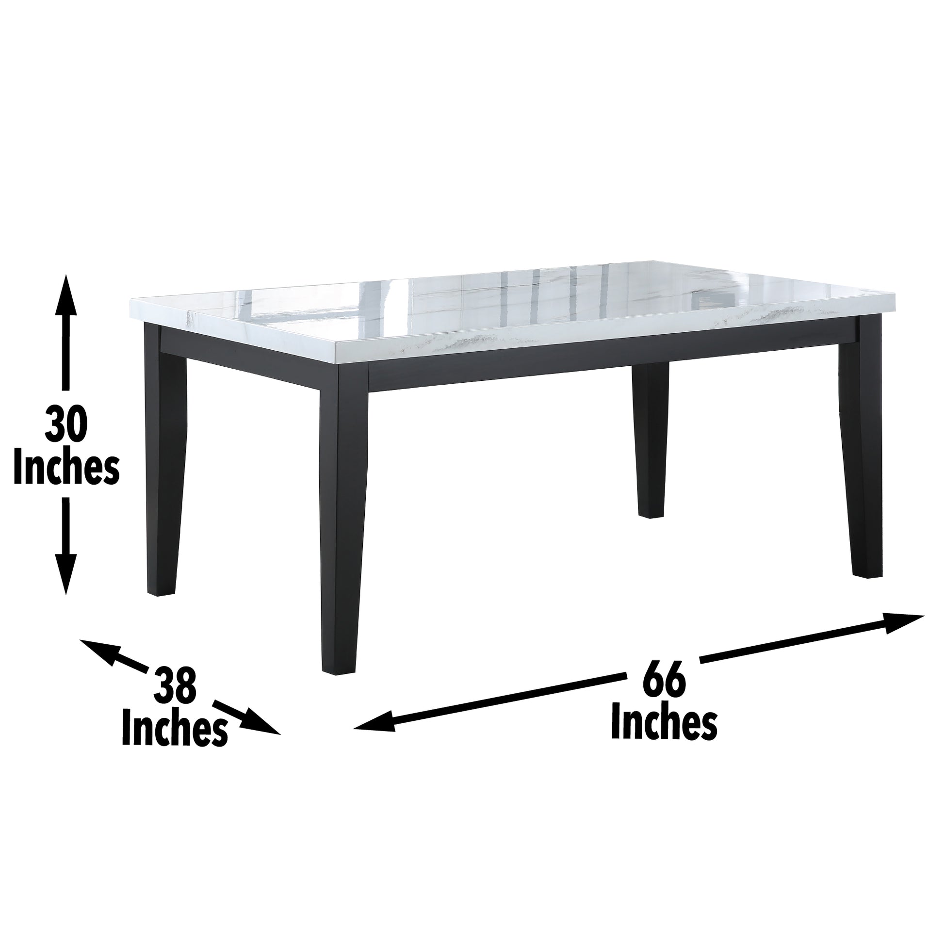 Sterling 5 Piece Dining Set Black Black Wood
