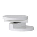 Modernesque Rotating Coffee Table 3 White Mdf