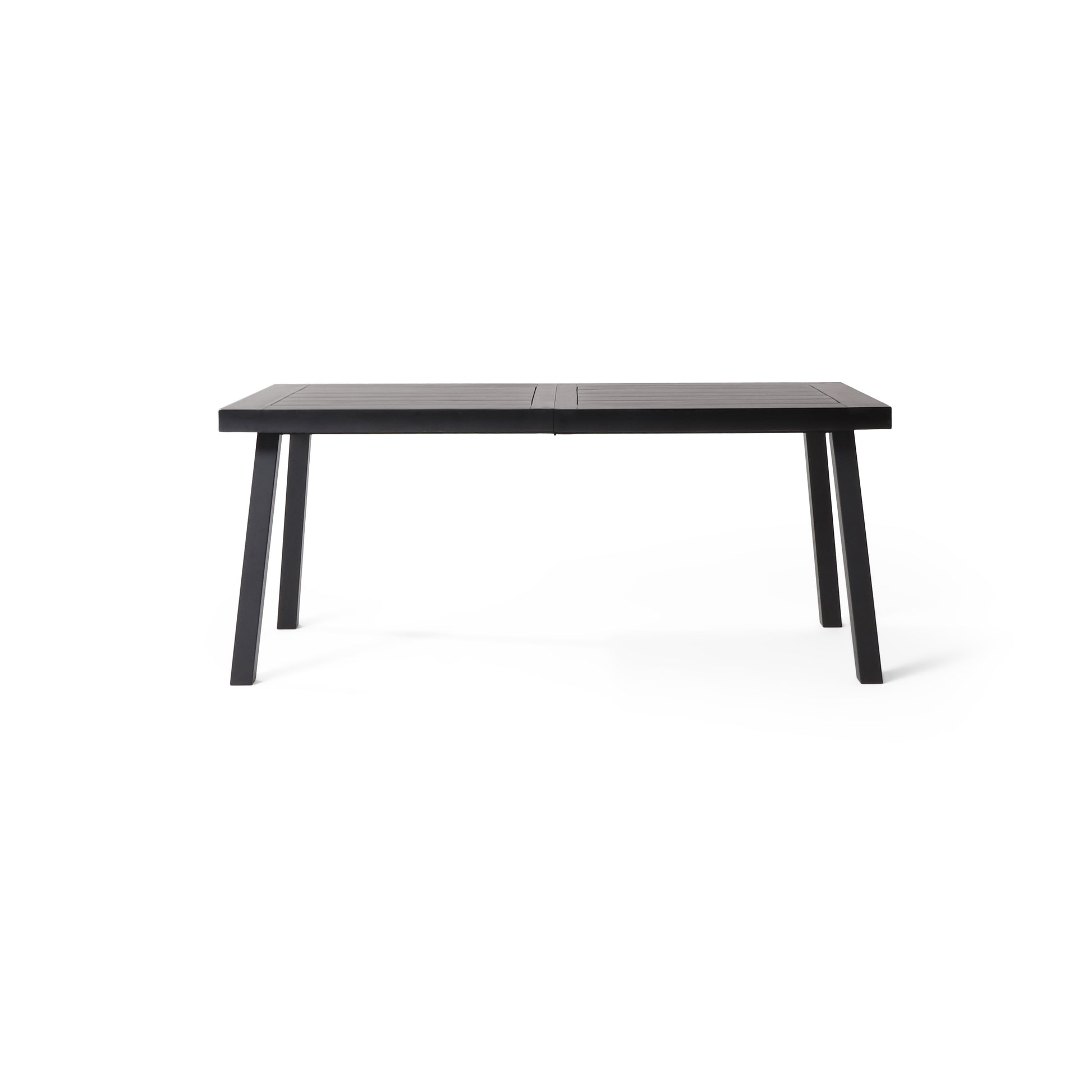 Della Acacia Wood Dining Table,Black Black Acacia Wood