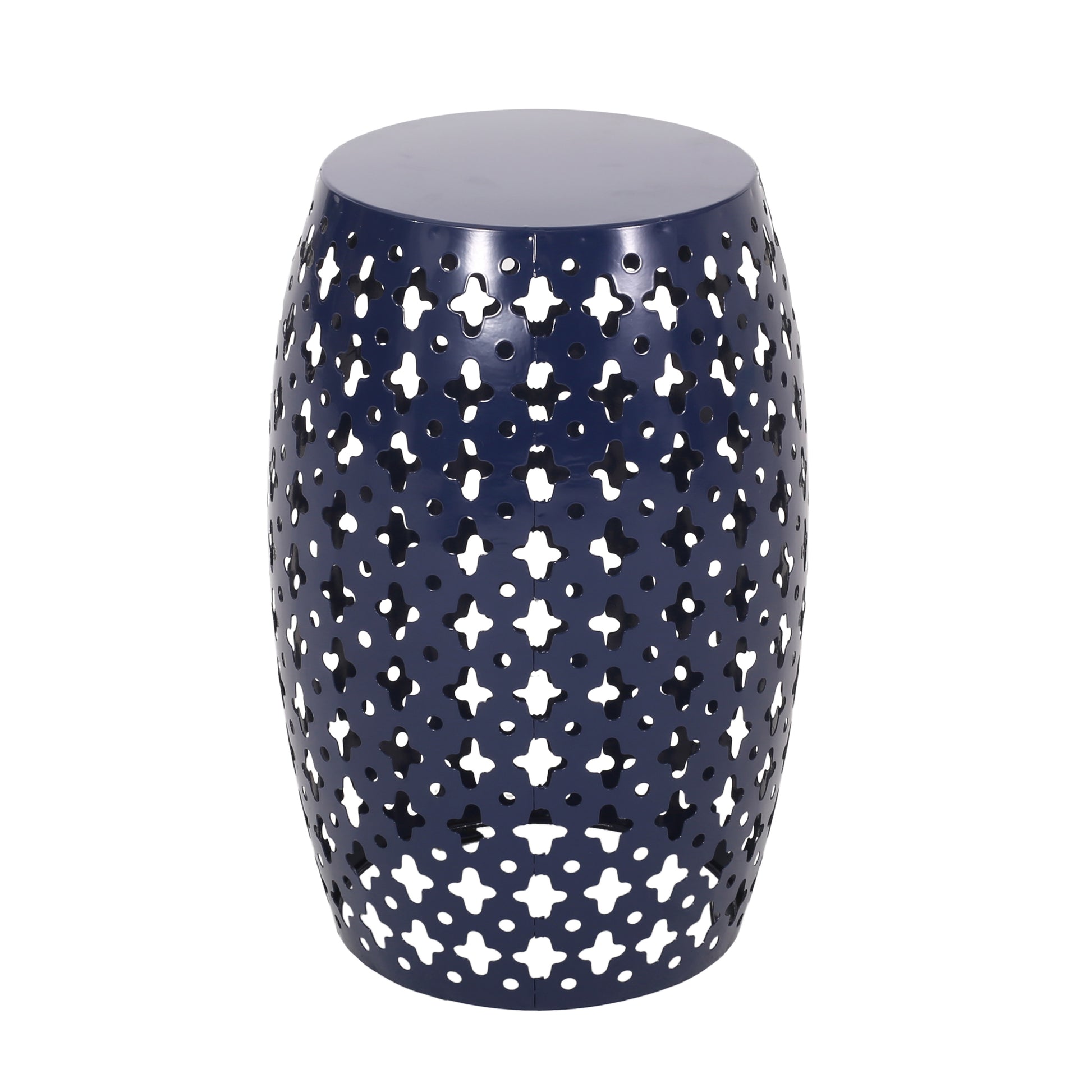 Metal S 2 End Table Navy Blue Iron