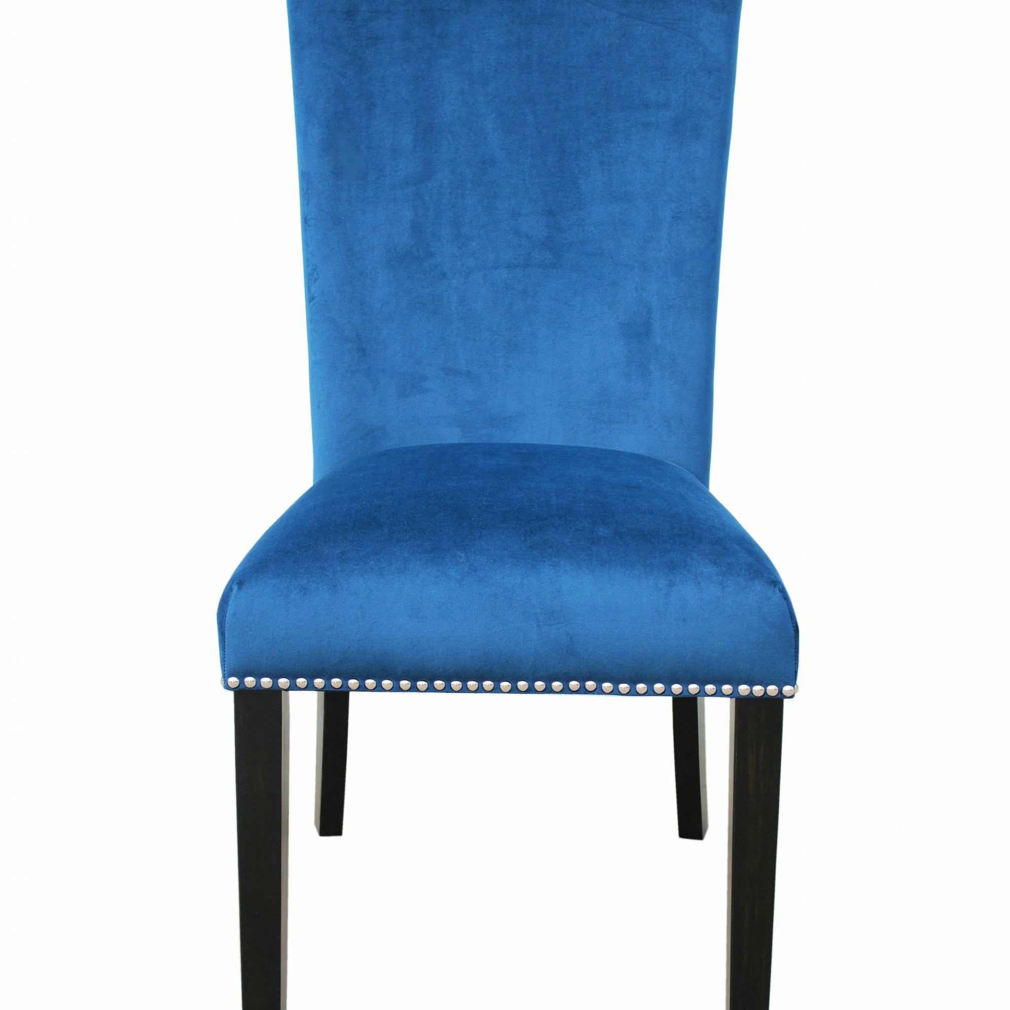 Camila Velvet Dining Chair Set Of 2 Blue Blue Fabric