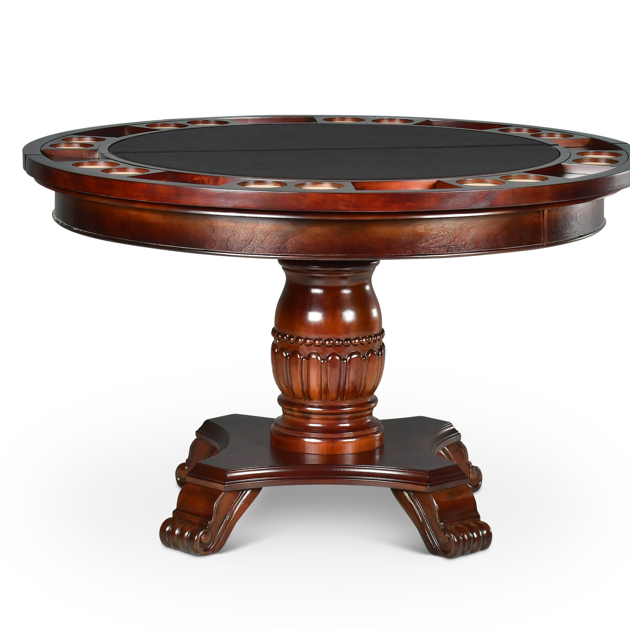 Tournament Dining And Game Table Dark Brown 39 Inches Or Less Wood