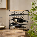 WINE RACK black+natural-waterproof fabric