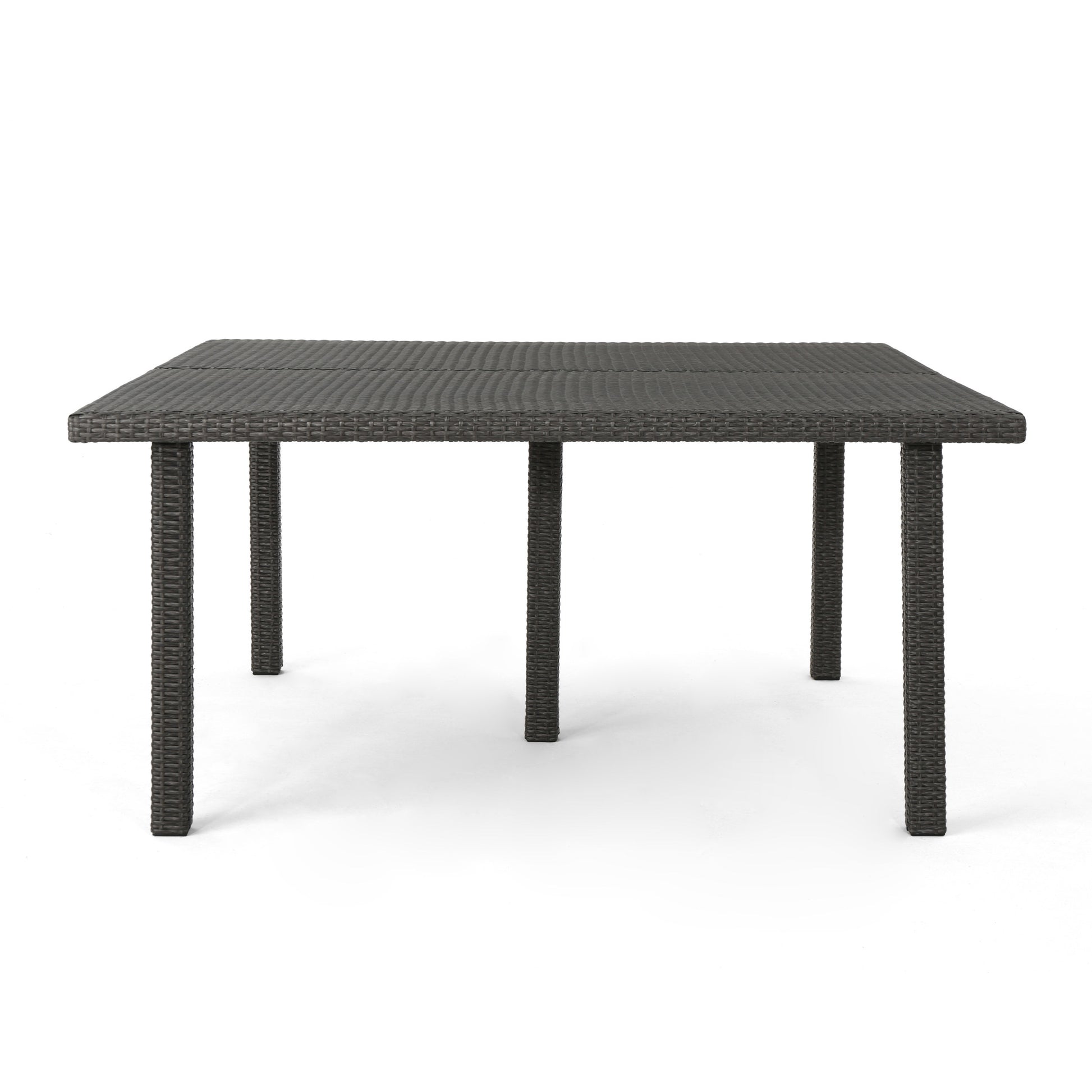 Fiona 64" Square Dining Table Grey Rattan