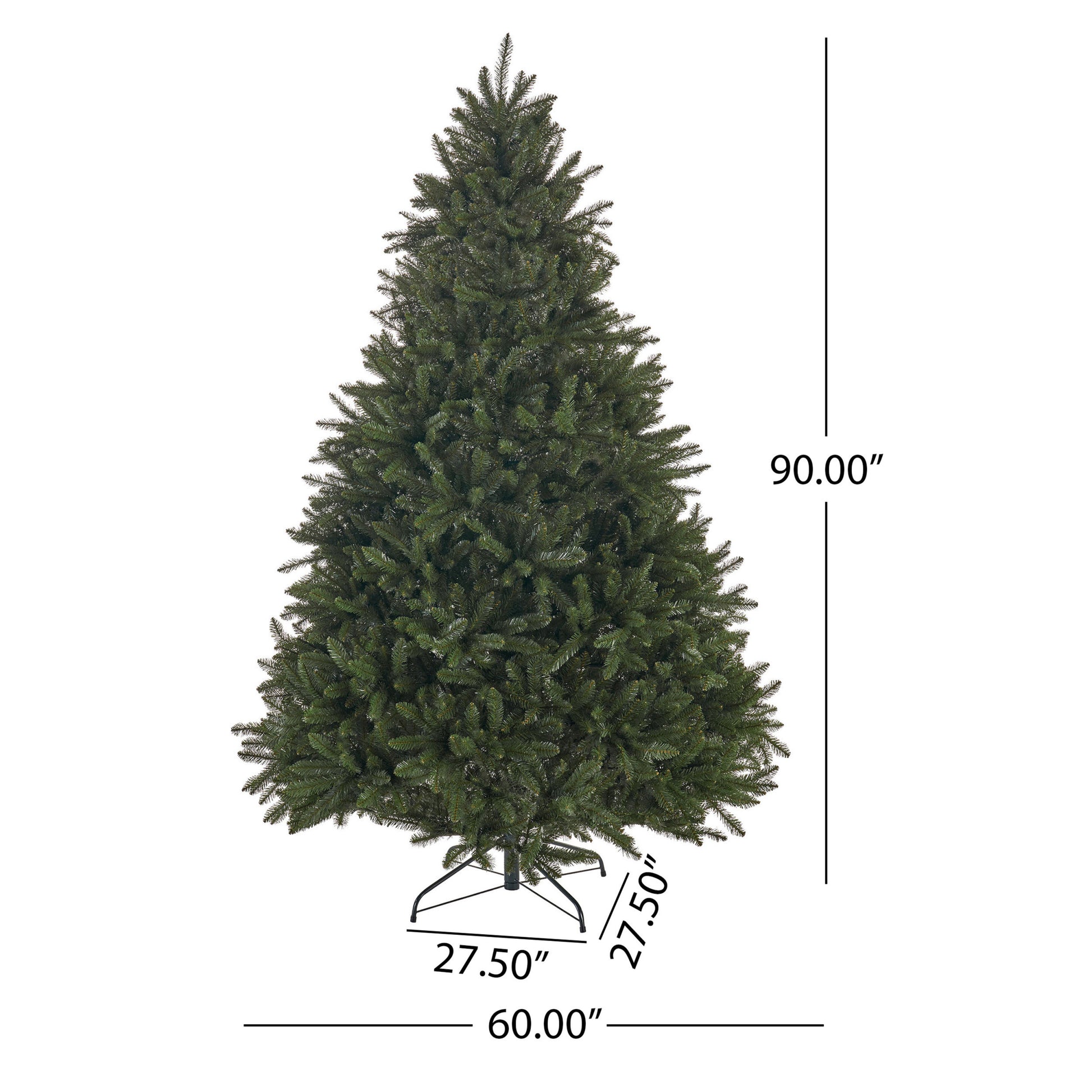 7.5" Hinged Tree With 2559 Tips Dia:60 Green Pvc