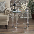 Round End Table Clear Glass