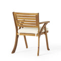 Hermosa Kd Wood Dining Chair Set Of 2 Yes Teak Water Resistant Cushion Acacia Wood