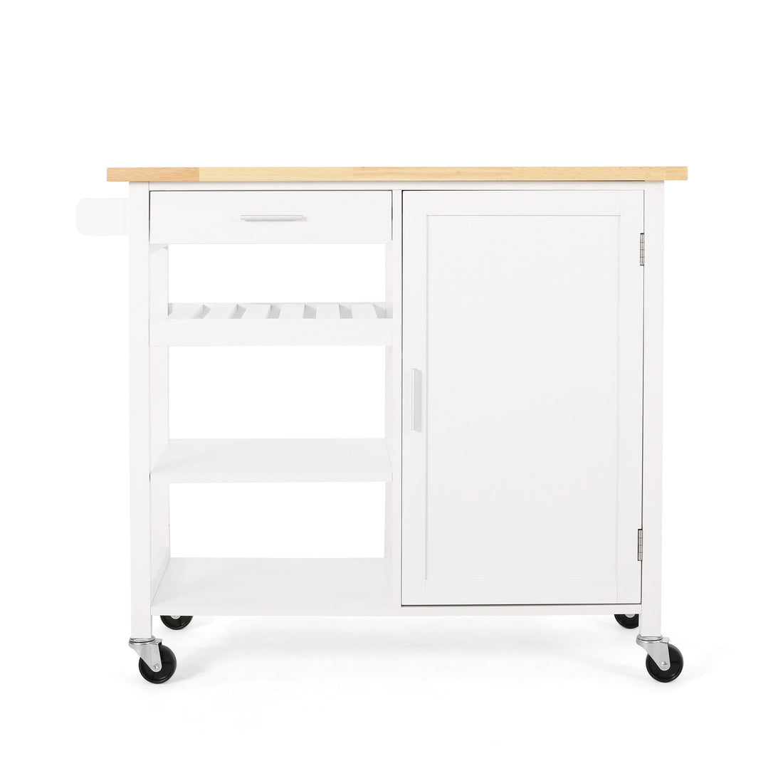 Kitchen Cart White Wood