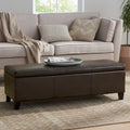 Storage Ottoman Brown Pu