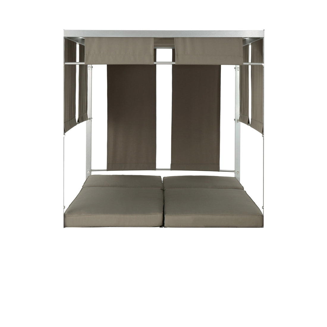 Heminger Daybed Khaki Metal Waterproof Fabric