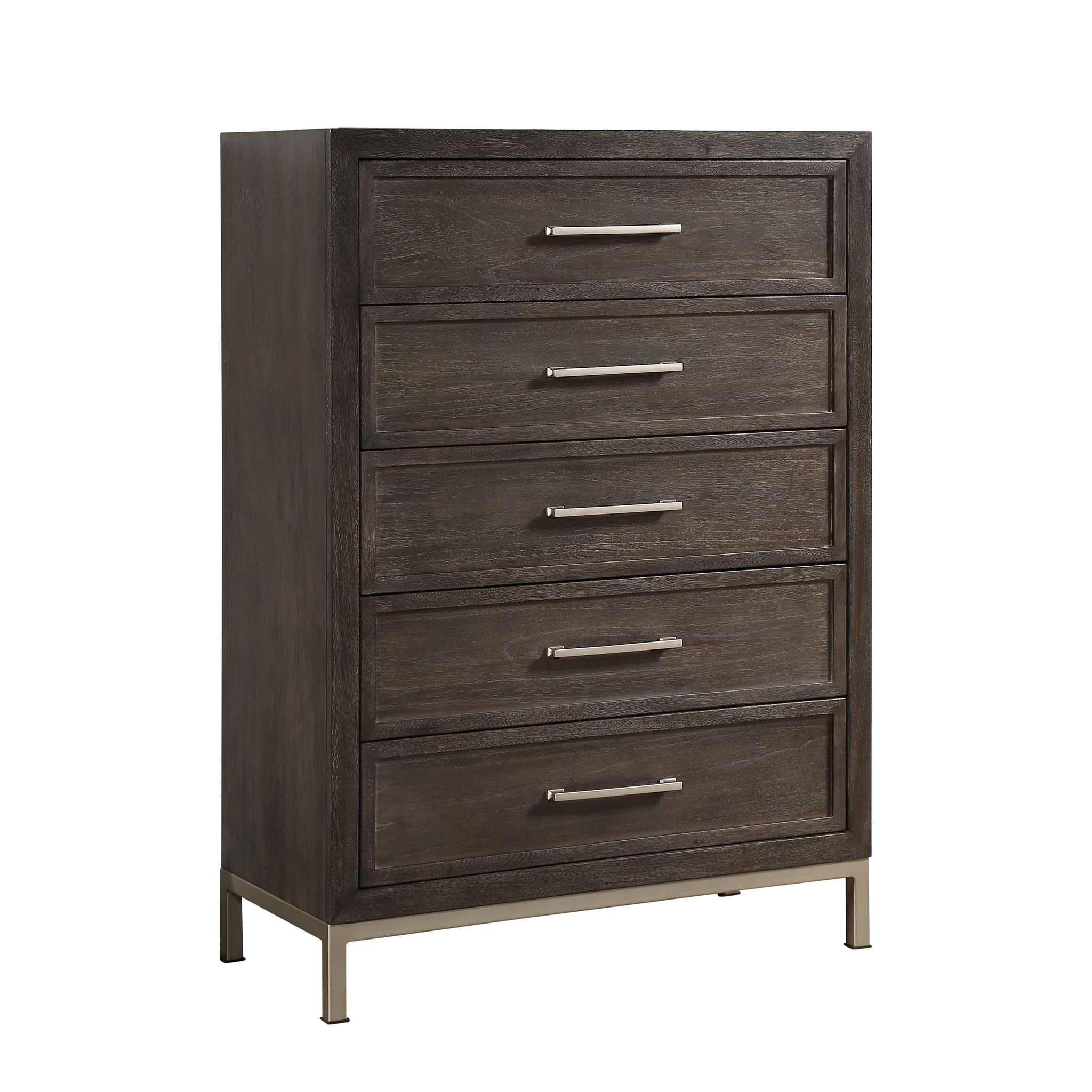 Broomfield 5 Drawer Chest Brown Brown Wood