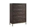 Broomfield 5 Drawer Chest Brown Brown Wood