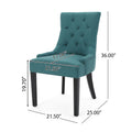 Cheney Dining Chair Kd Set Of 2 - Teal Fabric