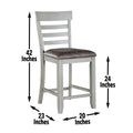 Hyland 7 Piece Dining Set With Server Pearl Silver Silver White Wood