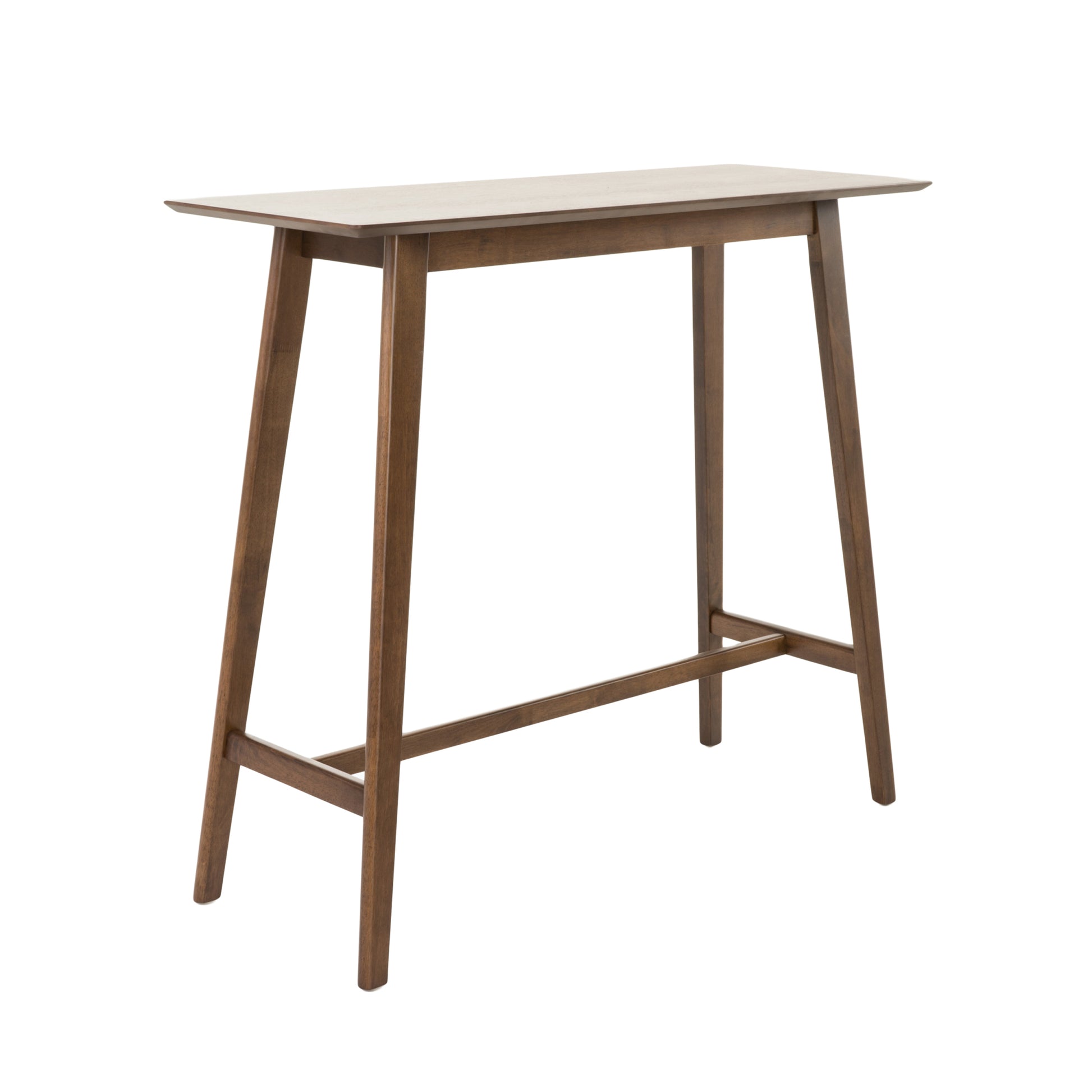 Wood Bar Table, Natural Walnut Finish, 17.72 In X 47.24 In X 42.01 In Walnut Mdf