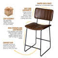 Tribeca Counter Stool Dark Brown Dark Brown Wood