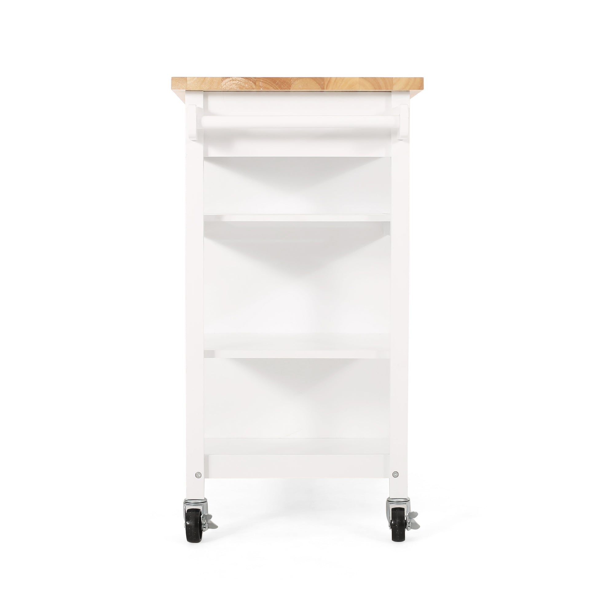 Kitchen Cart White Wood