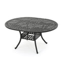 Outdoor Expandable Aluminum Dining Table, Black Sand black-aluminium