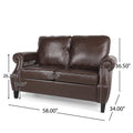 Seat Dark Brown Solid Wood Mdf