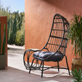 Elon Cocoon Chair Gray Pe Rattan Iron Waterproof Fabric