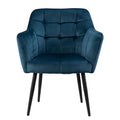 Trevilly Upholstered Accent Chair Blue Velvet