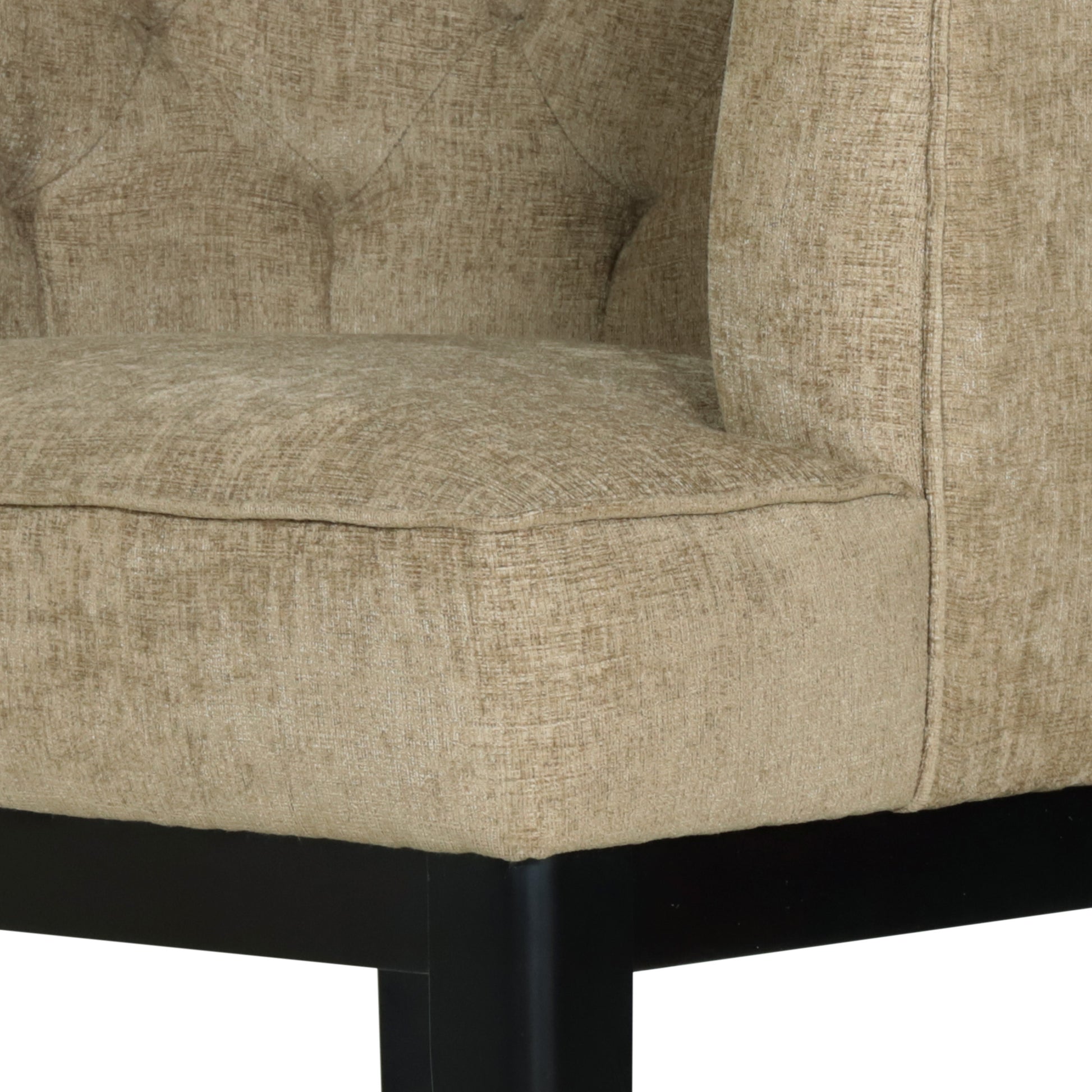 Accent Chair Beige Fabric