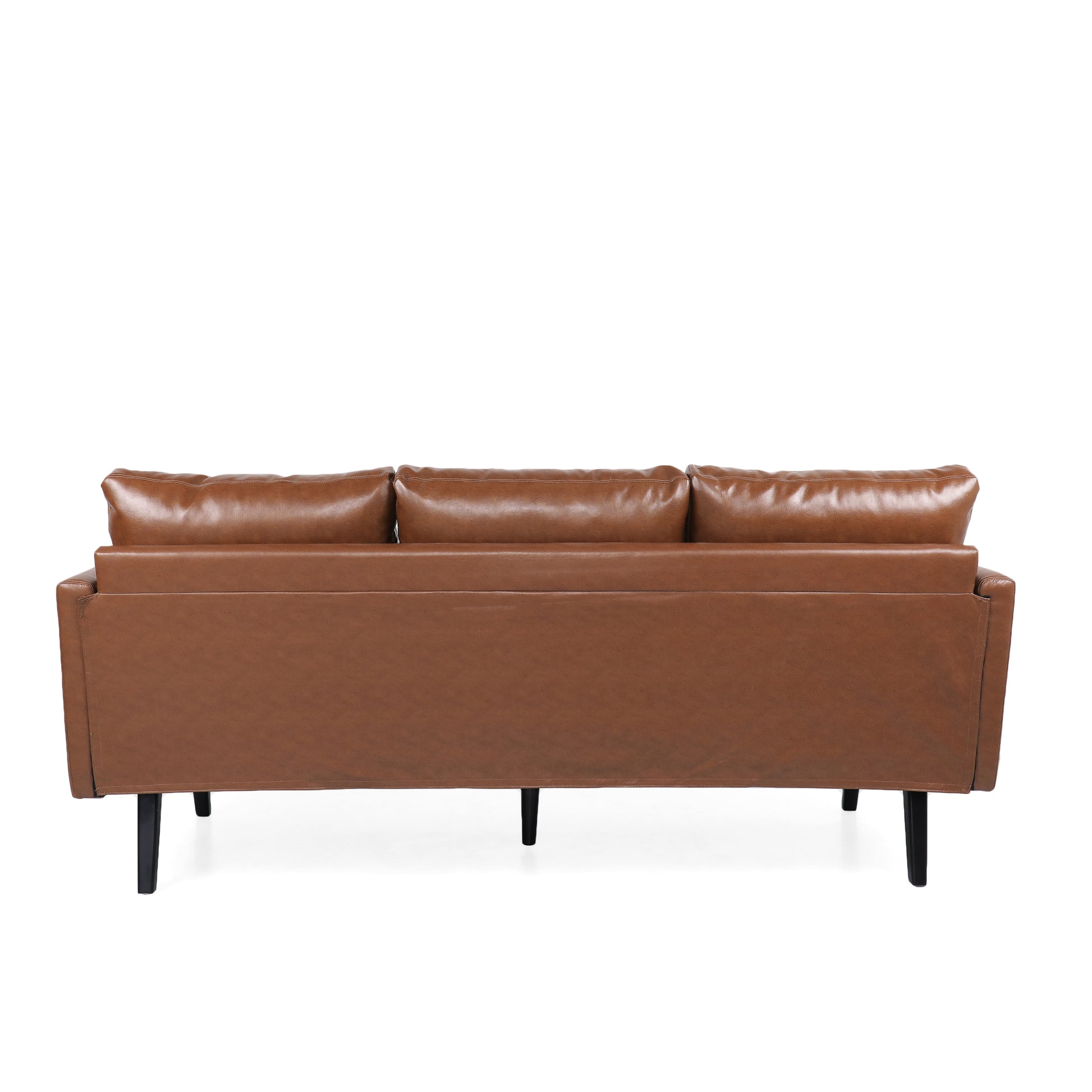 3 Seater Sofa Light Brown Pu 3 Seat
