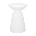 Metal S 2 End Table White Iron