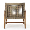 Hampton Wood Wicker Club Chair Set Of 2 Natural Grey Wood