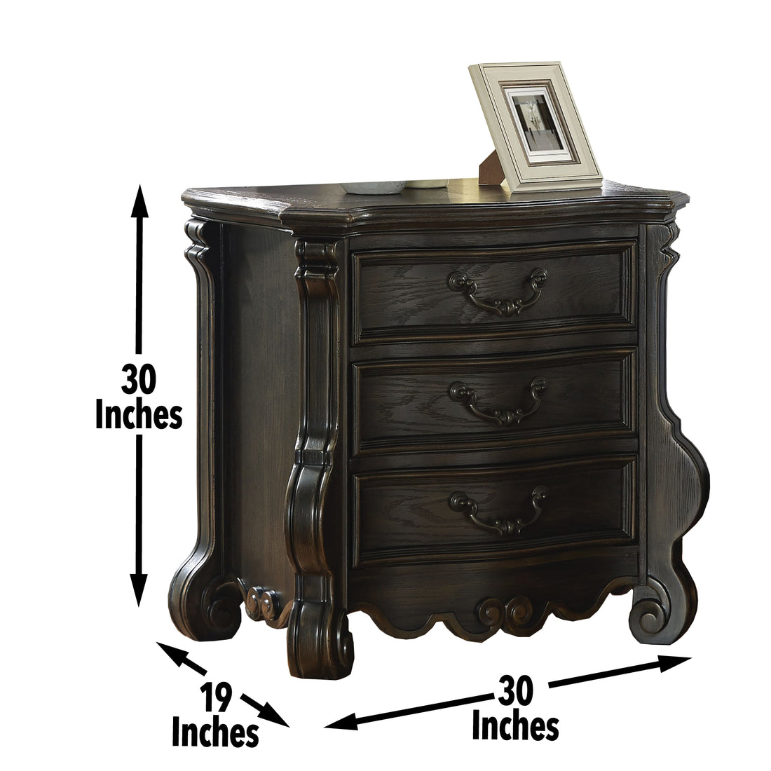 Rhapsody Nightstand Dark Brown Dark Brown Wood