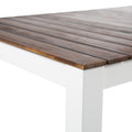 Bali Dining Table Dark Brown White Acacia Wood