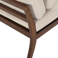 Chaise Lounge Beige Brown Fabric