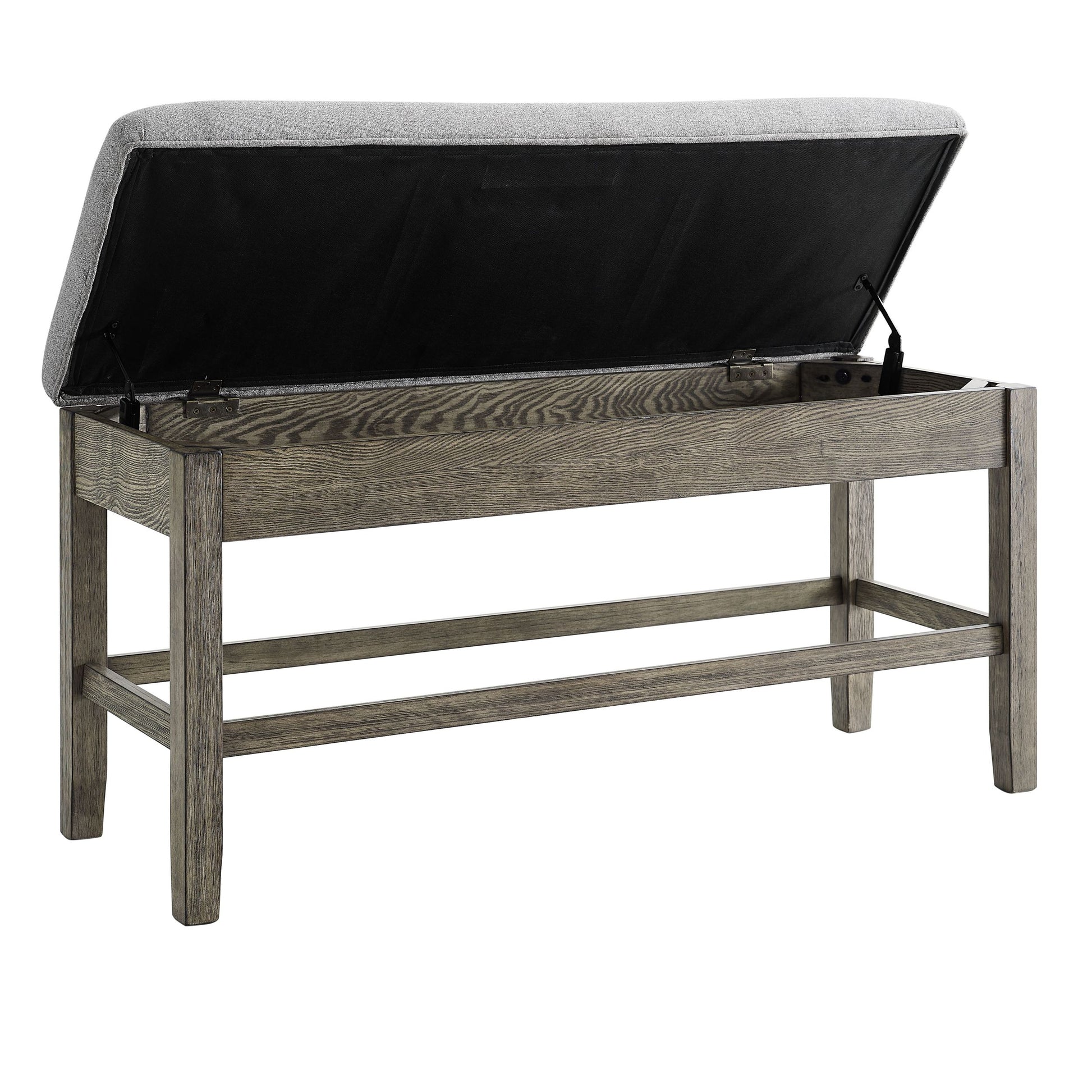 Grayson Storage Counter Bench Dark Gray Dark Gray Wood