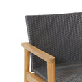 Bryan Club Chair Set Of 2 Natural Metal & Wood