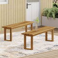Nash Bench Set Of 2 Teak Wood