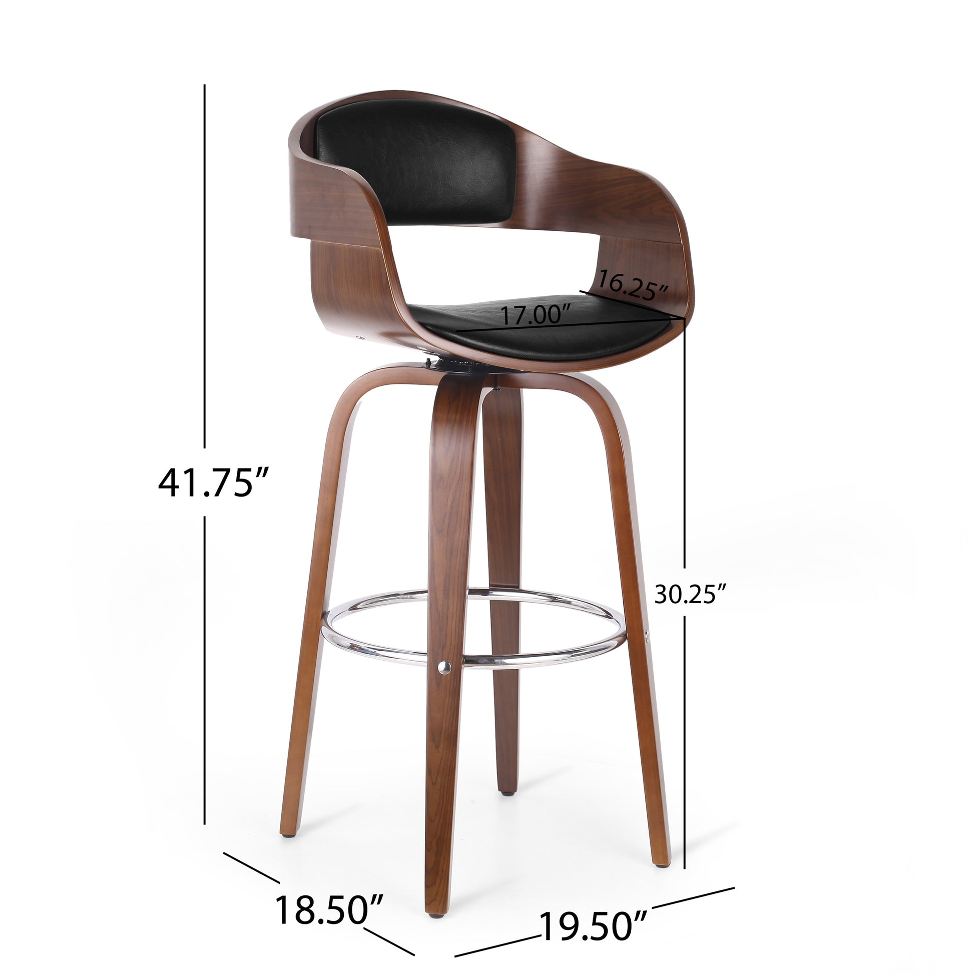 Bar Stool Black Pu