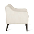 Accent Chair Beige Fabric