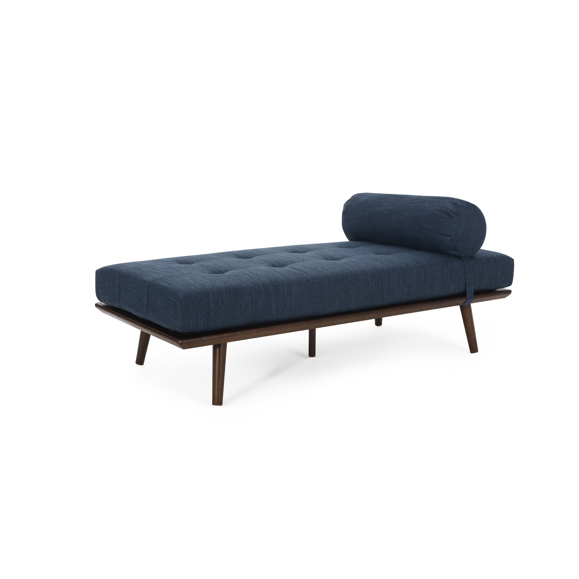 Chaise Lounge Navy Blue Fabric