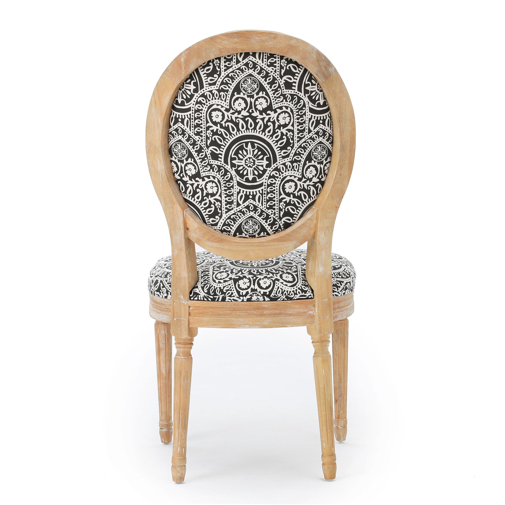 Kd Dining Chair Set Of 2 Black White Fabric