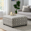 Richmond Storage Ottoman Grey Fabric