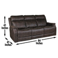 Valencia 3 Piece Dual Power Reclining Living Room Set Dark Brown Dark Brown Faux Leather