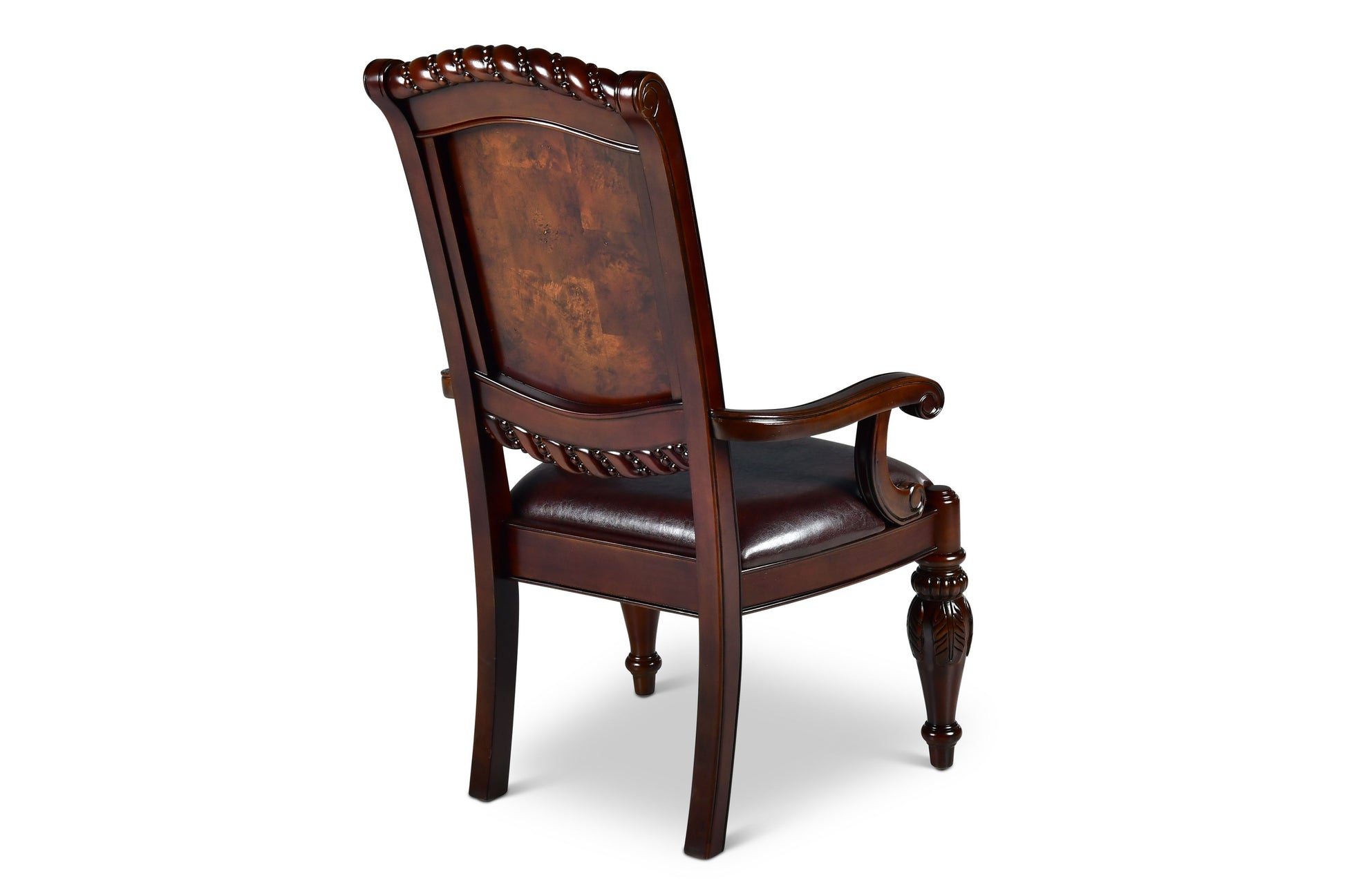 Antoinette Arm Chair Set Of 2 Dark Brown Dark Brown Wood