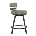 Gene Swivel Counter Stool Dark Gray Dark Gray Wood